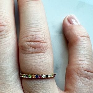 Elegant Multicolor Gemstone Ring